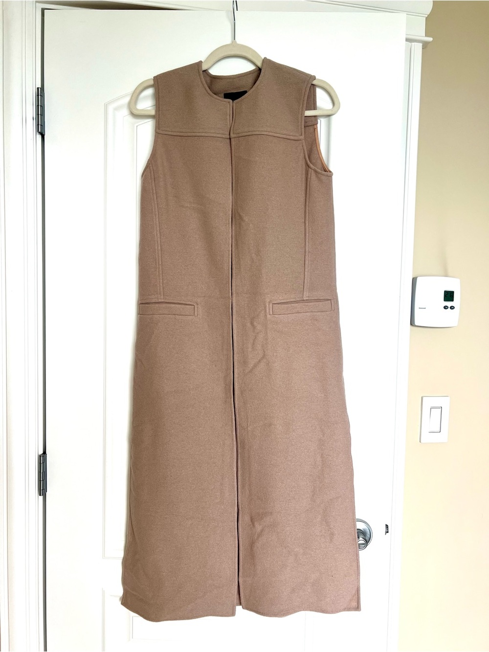 NWOT Judith & Charles 100% Wool Long Vest / Sleeveless Coat